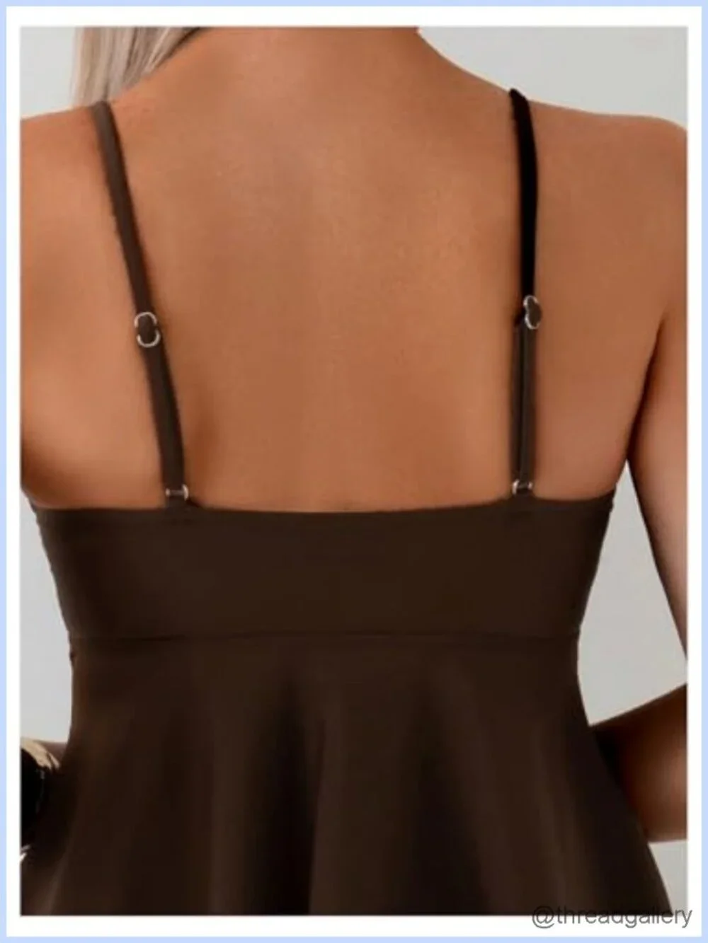 Tankini with High Waisted Bottom, 2 Piece Swimset w/ Adjustable Straps